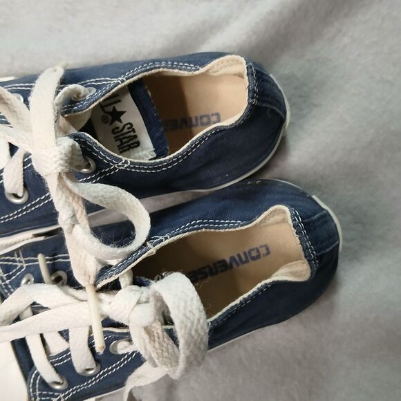 Kids Chuck Taylor All Star Low Top Sneakers Blue Lace up Shoes Baby Toddler sz 8 - Picture 7 of 10